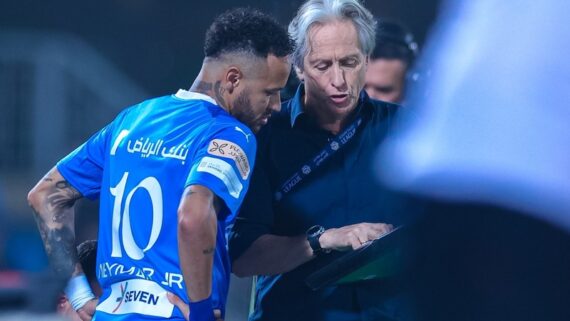 Neymar e Jorge Jesus (foto: Foto: Divulgação/Al-Hilal)