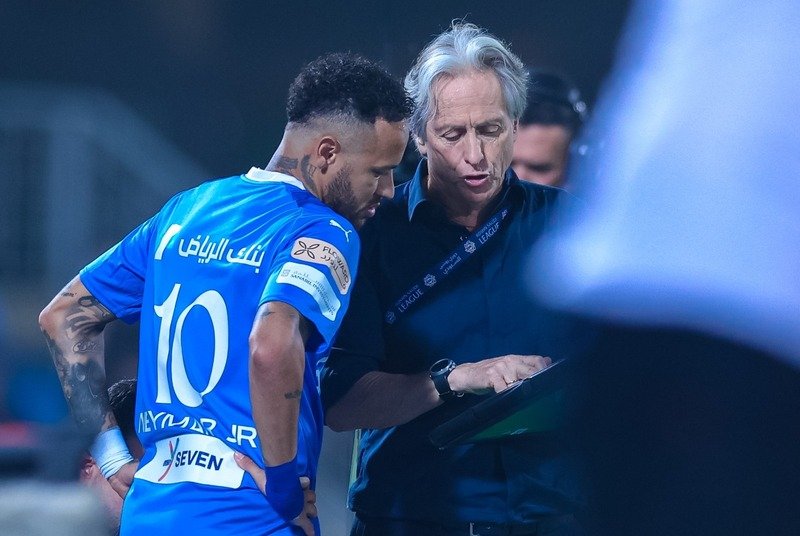 Neymar e Jorge Jesus (foto: Foto: Divulgação/Al-Hilal)