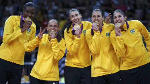 Jogadoras da Seleção Brasileira Feminina de Vôlei (foto: Reuters)