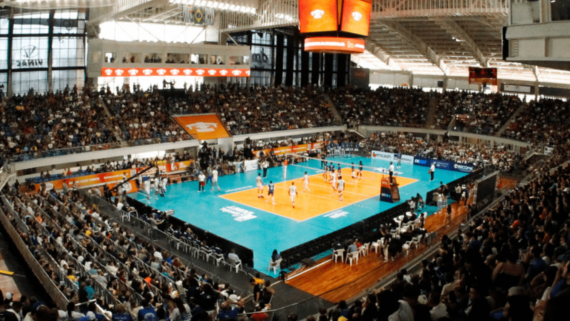 Jogo de vôlei entre Minas e Cruzeiro (foto: Maurício Val/FVImagem/CBV)