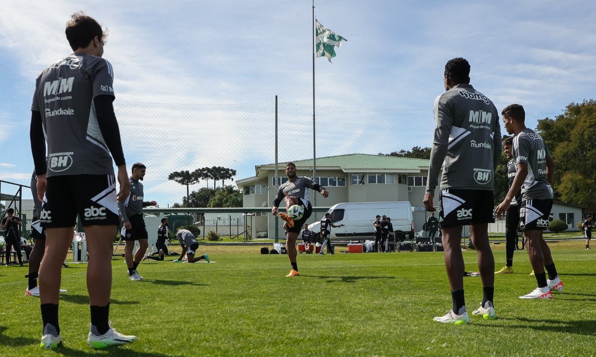 Treino do Atlético em Curitiba (foto: Pedro Souza / Atlético)