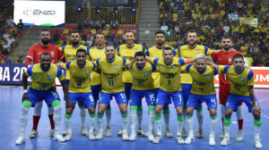 Elenco da Seleção Brasileira de Futsal - Crédito: 