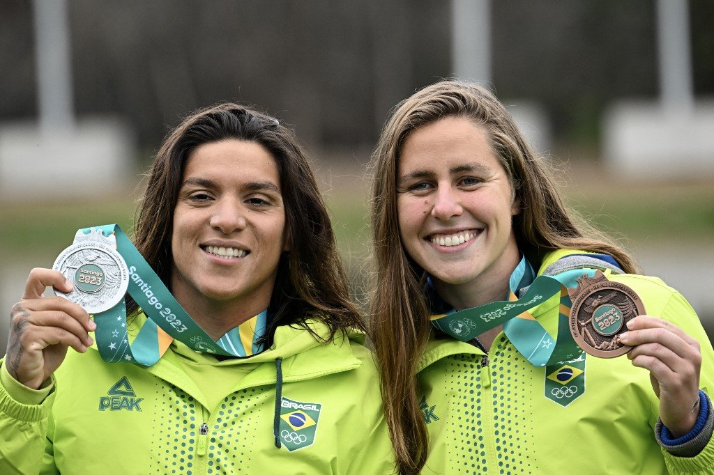 Ana Marcela Cunha e Viviane Jungblut (foto: François-Xavier Marit/AFP)