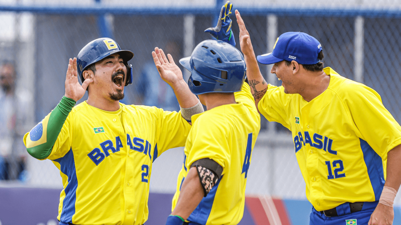 Jogadores do Brasil de beisebol (foto: Wander Roberto/COB)