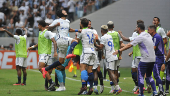 Cruzeiro venceu o Atlético no primeiro clássico na história da Arena MRV (foto: Alexandre Guzanshe/EM/DA.Press)
