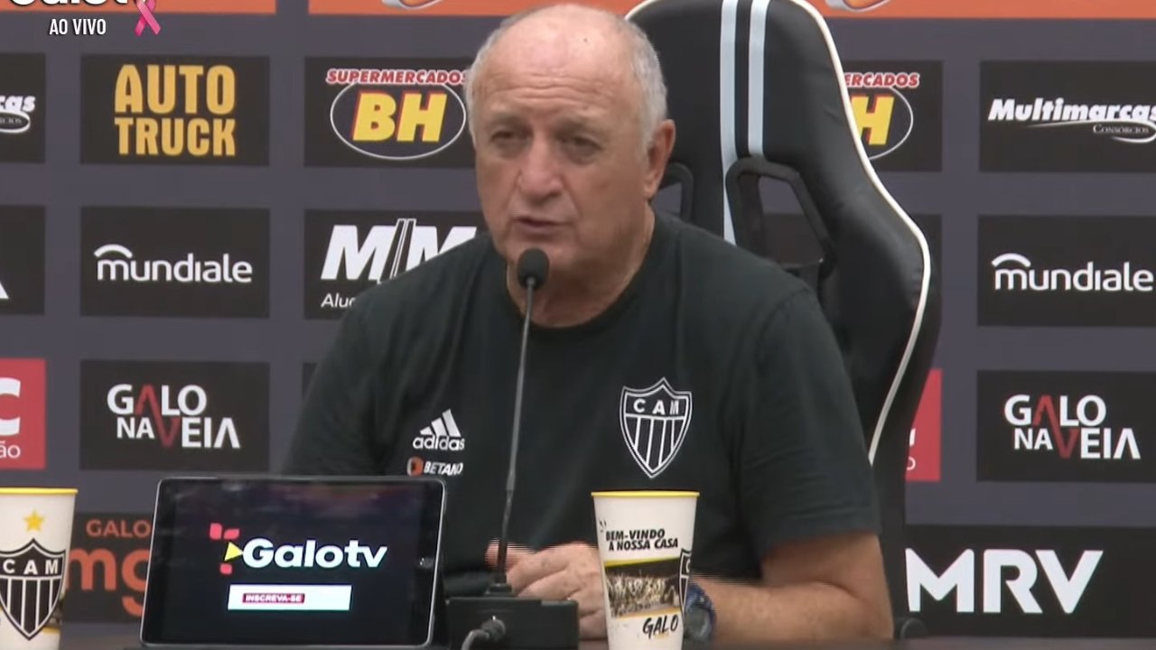 Felipão em coletiva (foto: Reprodução GaloTV)