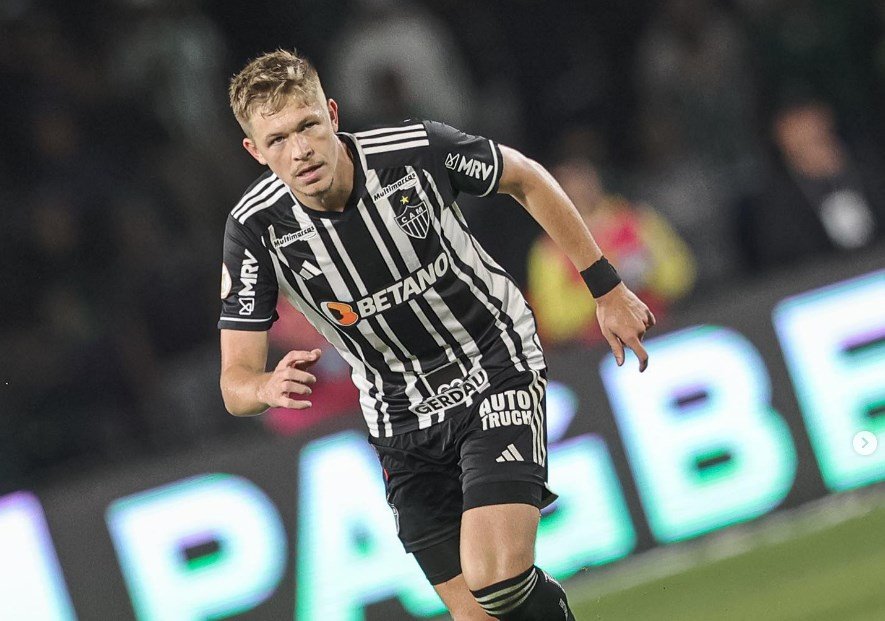 Bruno Fuchs, zagueiro do Atlético - (foto: Pedro Souza/Atlético)