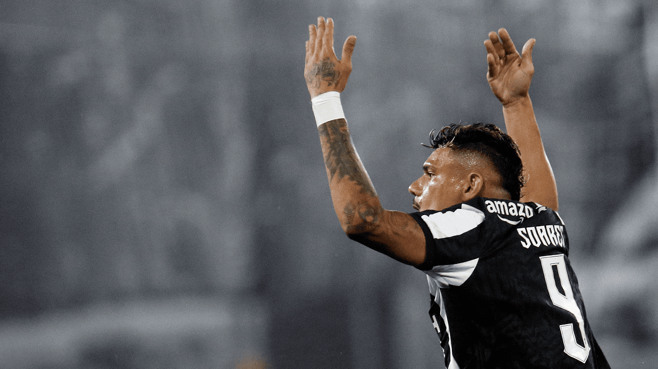 Tiquinho Soares comemorando gol (foto: Vítor Silva/Botafogo)