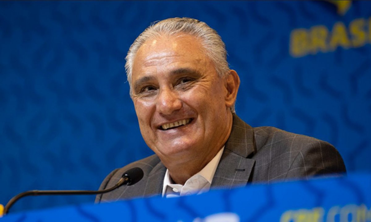 Tite em entrevista coletiva (foto: Lucas Figueiredo/CBF)