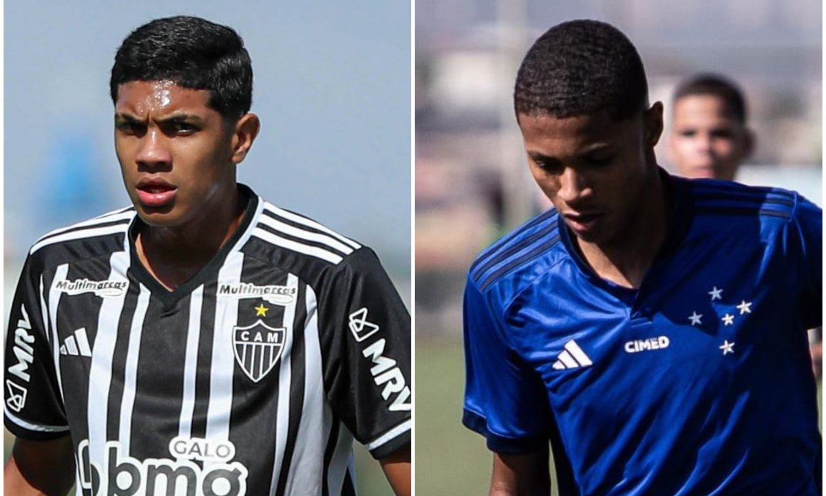 Índio, do Atlético, e Wellington Gomes, do Cruzeiro (foto: Divulgação/Atlético e Cruzeiro)
