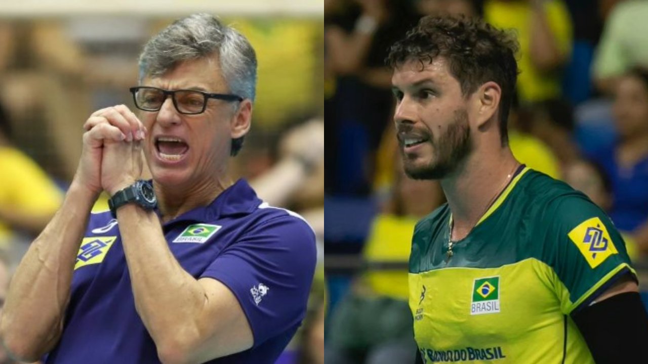 Bruninho se surpreendeu com a saída de Renan Dal Zotto (foto: Inovafoto/CBV e Reprodução/Instagram)