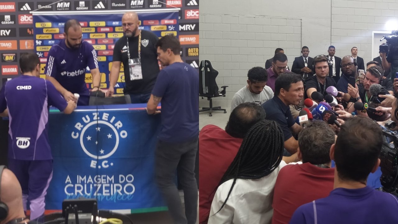 Cruzeiro e Atlético se desentenderam por causa de bandeira na Arena MRV (foto: João Victor Pena/No Ataque)
