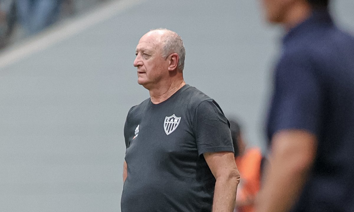 Felipão em Atlético 0 x 1 Cruzeiro na Arena MRV (foto: Alexandre Guzanshe/EM/DA.Press)