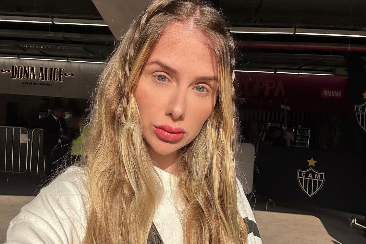 Gabriela Melchior, esposa do lateral-esquerdo Guilherme Arana (foto: Reprodução)