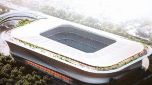 Projeto do novo estádio La Rosaleda, que tem previsão para receber 45 mil torcedores - Crédito: 