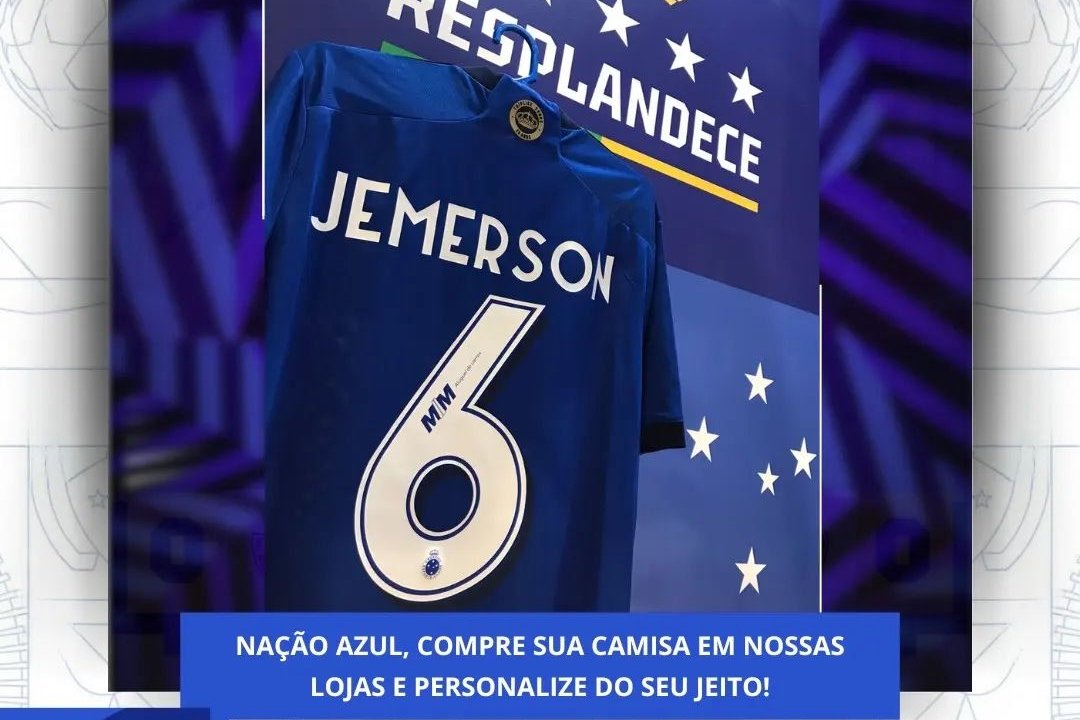 Lojas do Cruzeiro vendem camisas de Jemerson (foto: Reprodução)