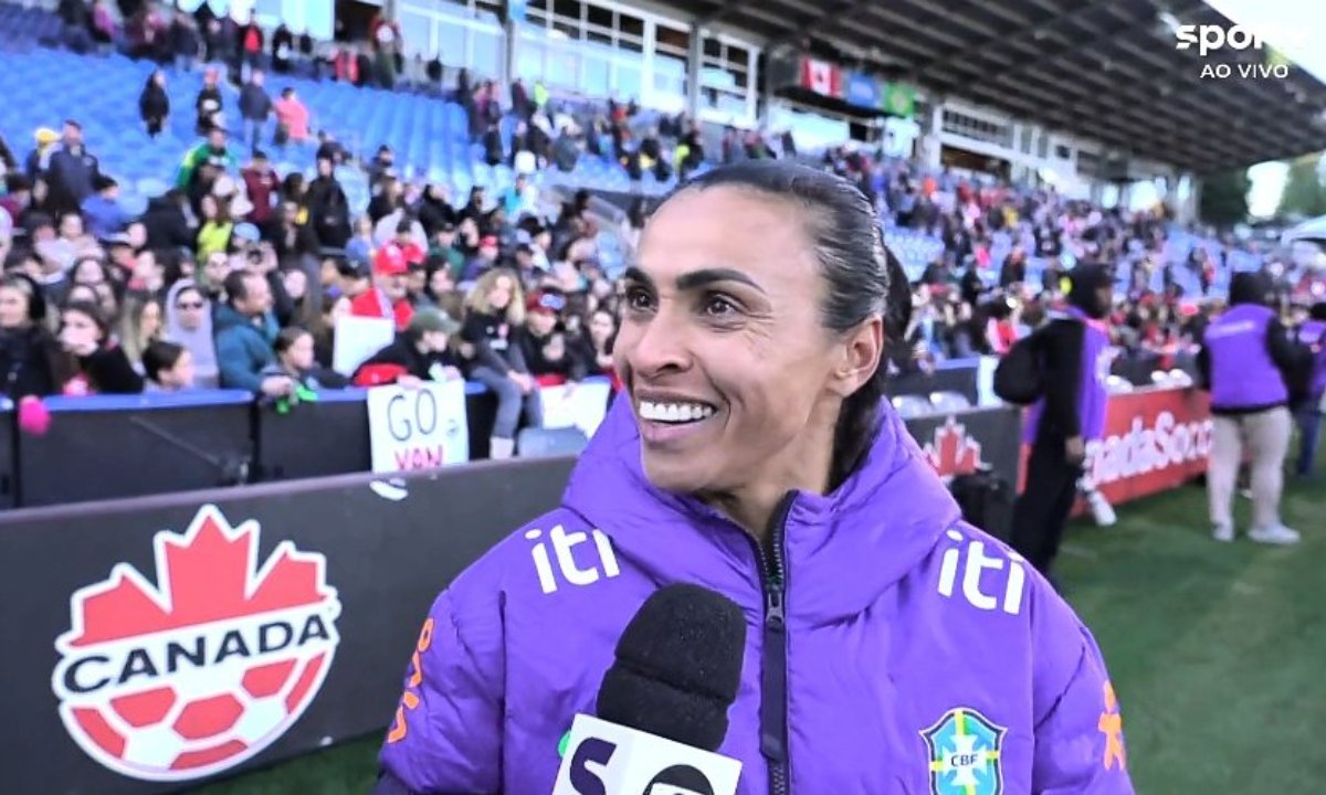 Marta em amistoso pela Seleção Brasileira (foto: Reprodução)