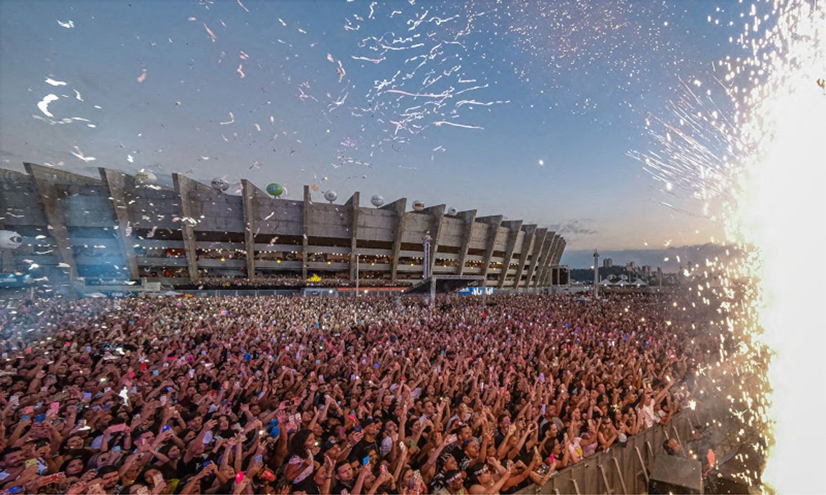 Mineirão em tarde de show na esplanada (foto: Minas Arena/Divulgação)