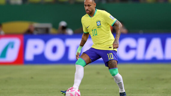 Neymar no jogo contra a Venezuela, pelas Eliminatórias da Copa do Mundo de 2026 (foto: Vitor Silva/CBF)