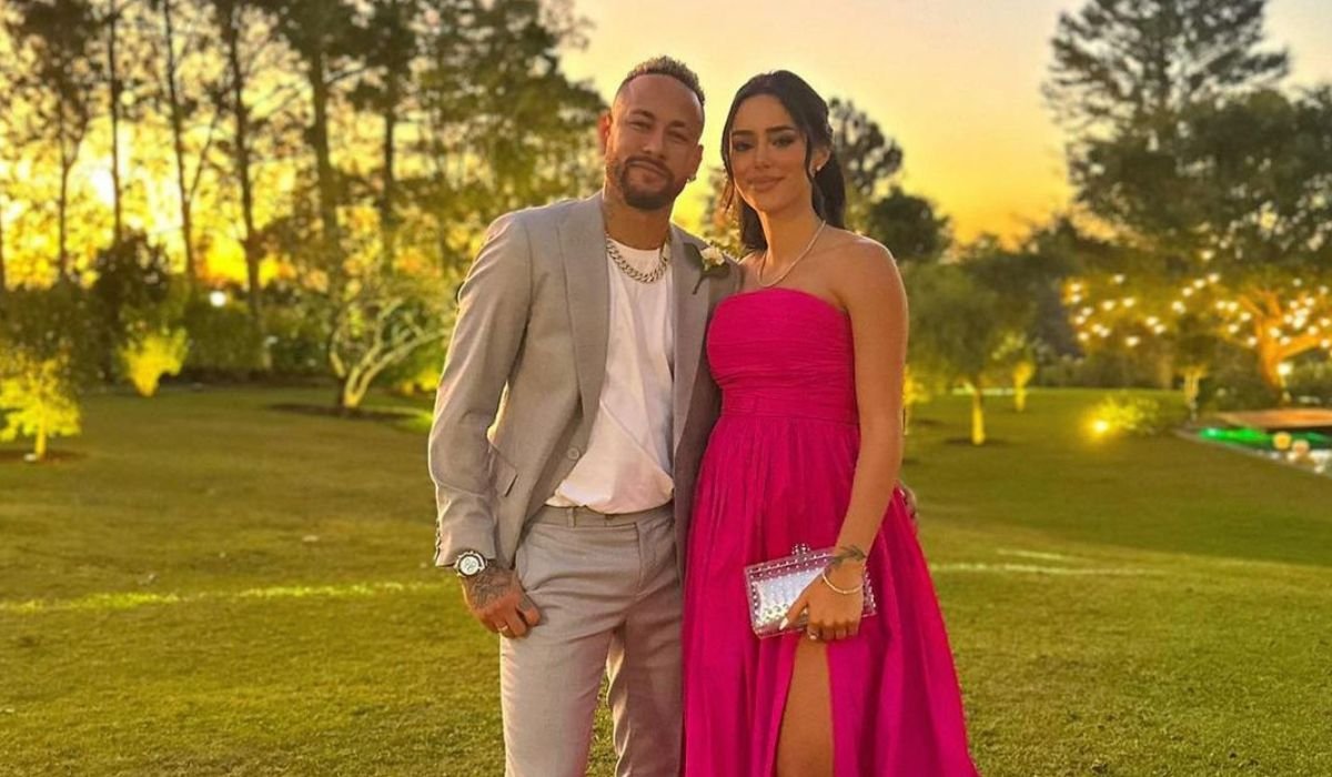 Neymar e Bruna Biancardi no Chá de Revelação da Mavie (foto: Reprodução/Redes Sociais)