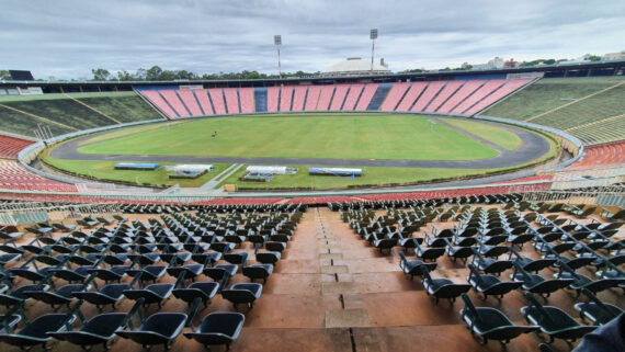 Estádio Parque do Sabiá, em Uberlândia, vai receber o clássico entre América e Atlético (foto: Futel Comunicação/Divulgação)