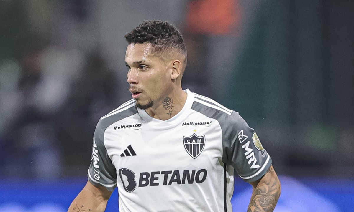 Paulinho em Palmeiras 0 x 0 Atlético, no Allianz Parque, pela Libertadores (foto: Pedro Souza/Atlético)