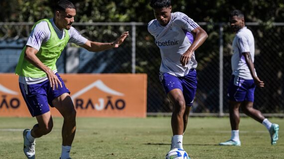 Atacante Ruan Índio em treino do Cruzeiro (foto: Gustavo Aleixo/Cruzeiro)