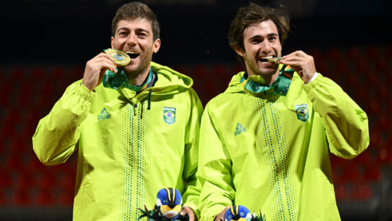 Dupla masculina do Brasil no Pan-Americano (foto: AFP)