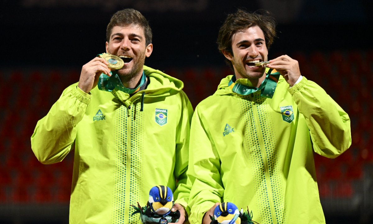 Dupla masculina do Brasil no Pan-Americano (foto: AFP)