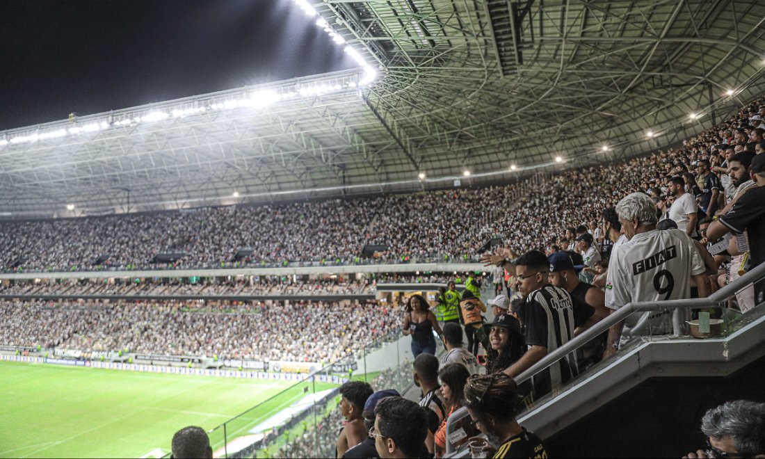 Torcida do Atlético na Arena MRV (foto: Pedro Click/Atlético)