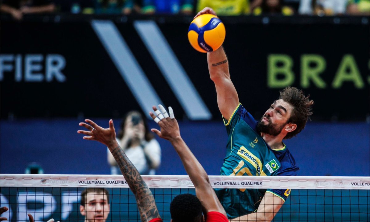 Seleção no Pré-olímpico de vôlei (foto: Divulgação/CBV)