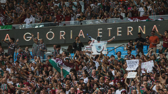 Torcida do Fluminense na final da Libertadores (foto: LUCAS MERÇON/FLUMINENSE F.C.)