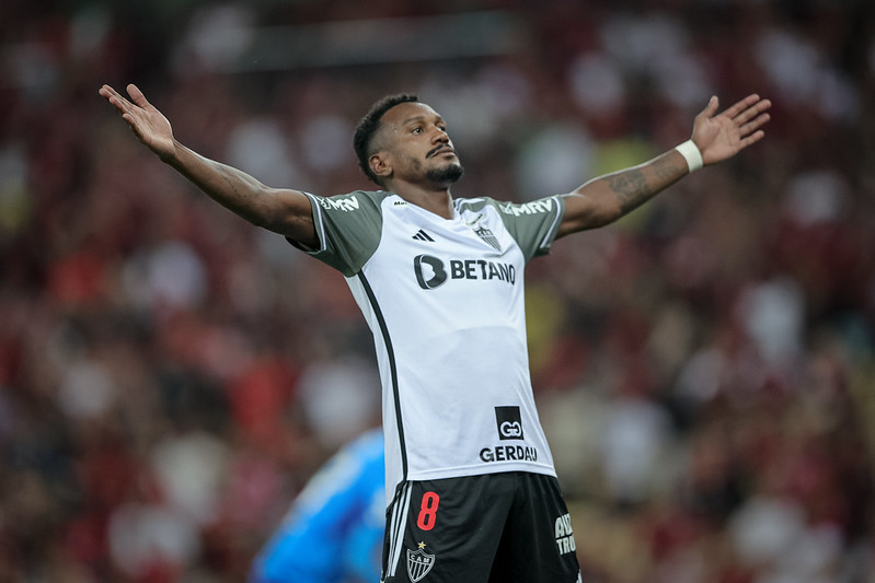 Comemoração de Edenilson em gol do Atlético contra o Flamengo - (foto: Pedro Souza/Atlético)