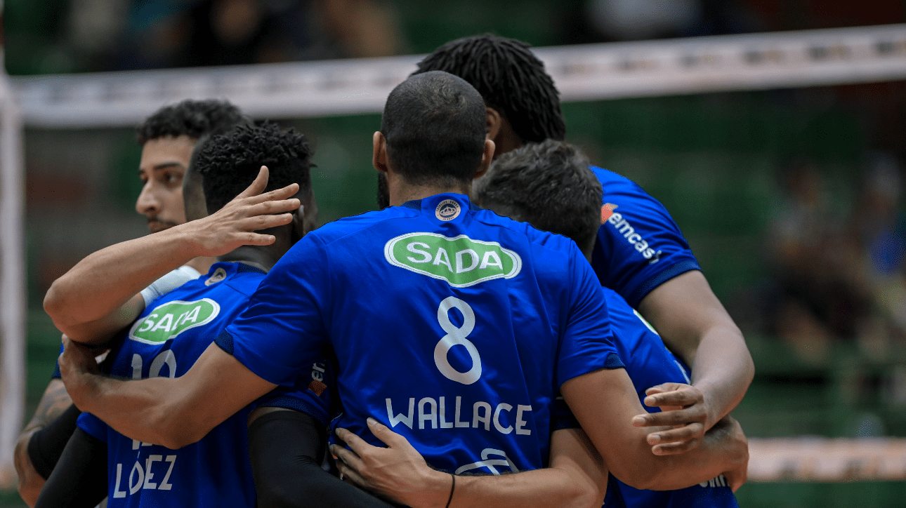 Jogadores de vôlei do Cruzeiro (foto: Agência i7/Sada Cruzeiro)