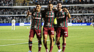 Jogadores do Fluminense comemorando gol (foto: Lucas Merçon/Fluminense FC)