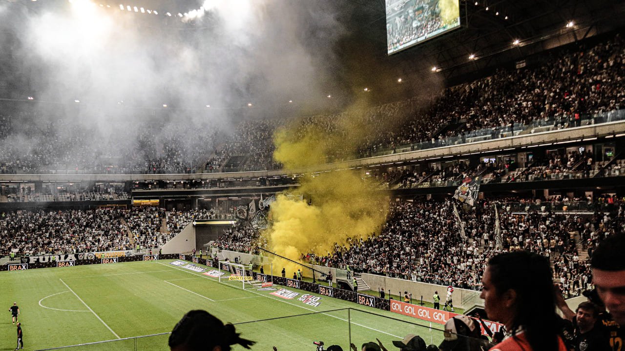 Torcida do Atlético na Arena MRV (foto: Pedro Click / Atlético)