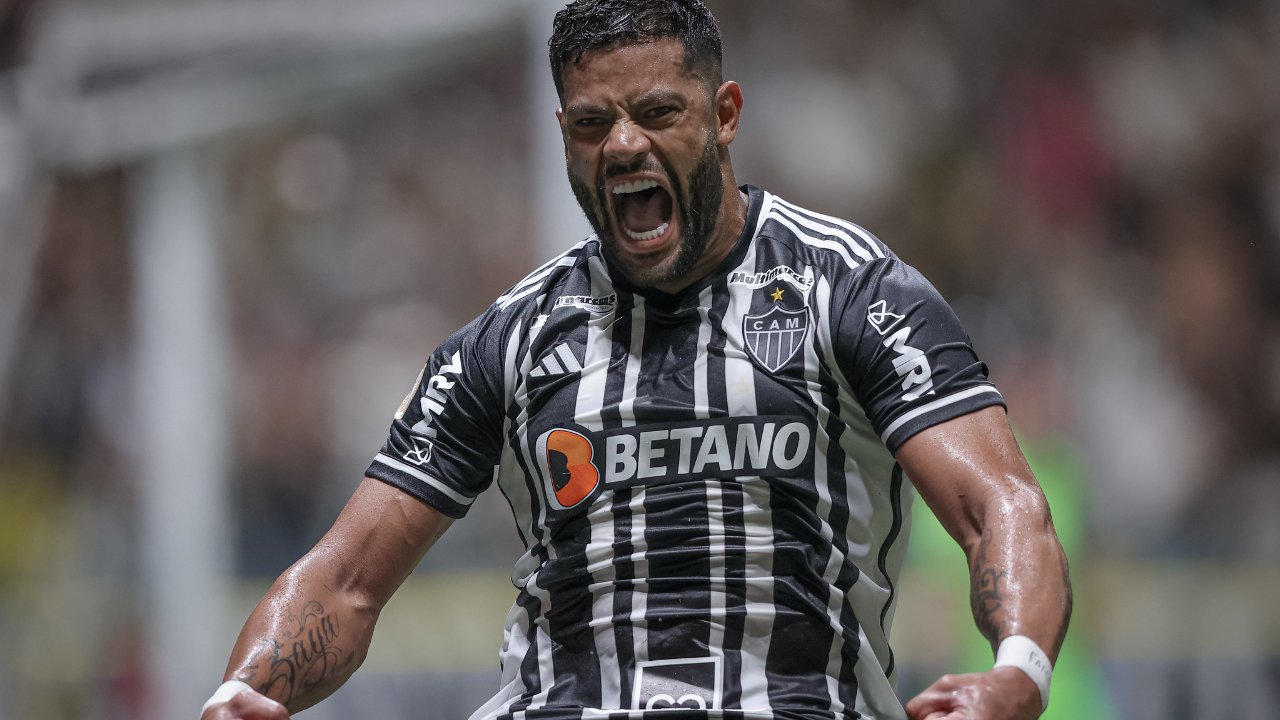 Hulk comemorando (foto: Pedro Souza / Atlético)