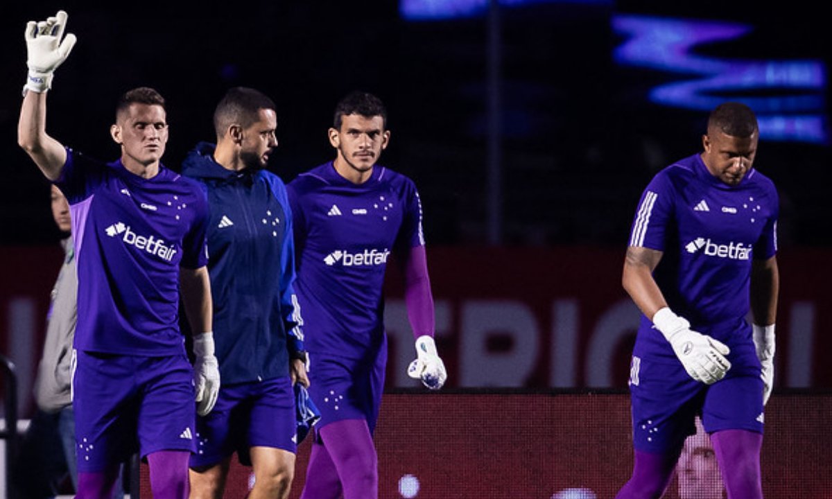 Goleiros do Cruzeiro durante aquecimento (foto: Staff Images/Cruzeiro)