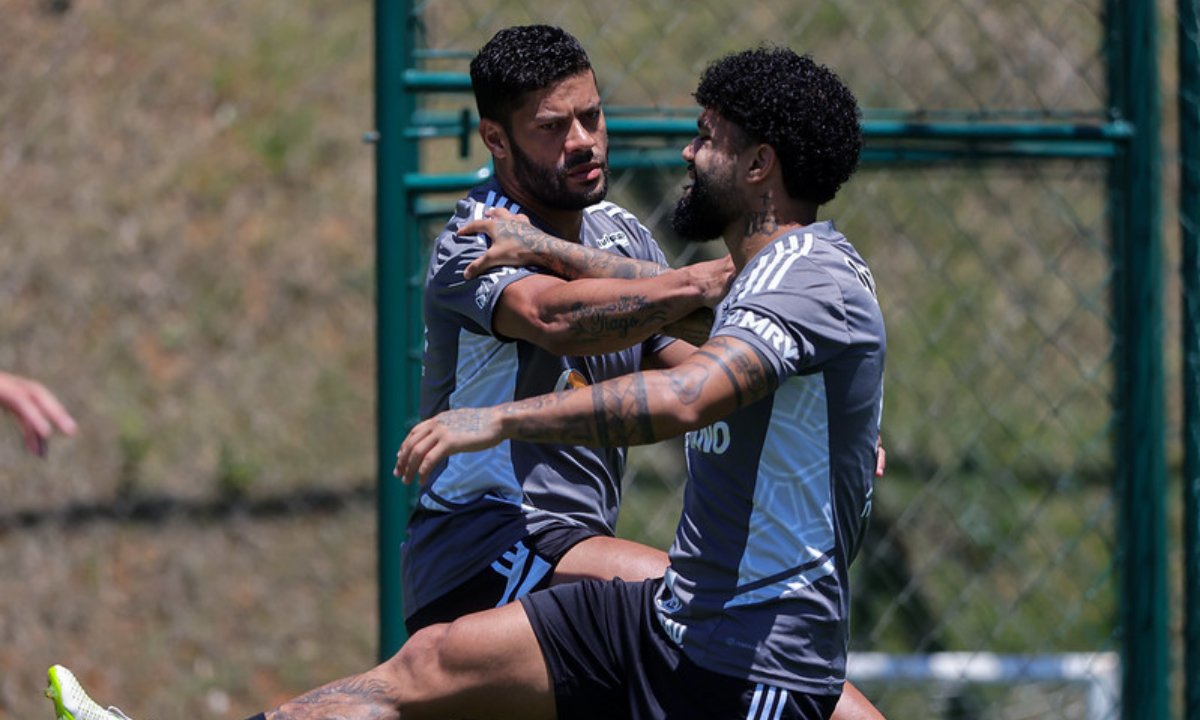 Hulk durante treino do Atlético (foto: Pedro Souza / Atlético)