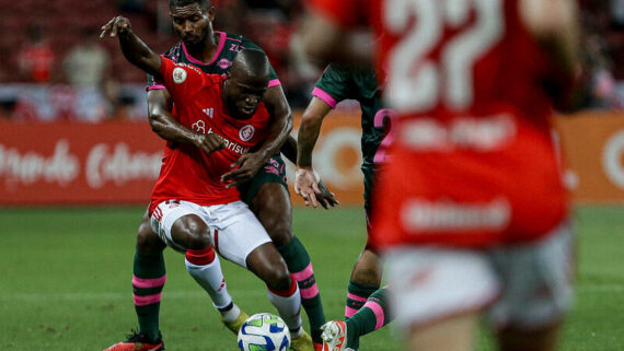 Internacional e Fluminense mediram forças no Beira-Rio, mas não houve gols no confronto (foto: Lucas Merçon/Fluminense )