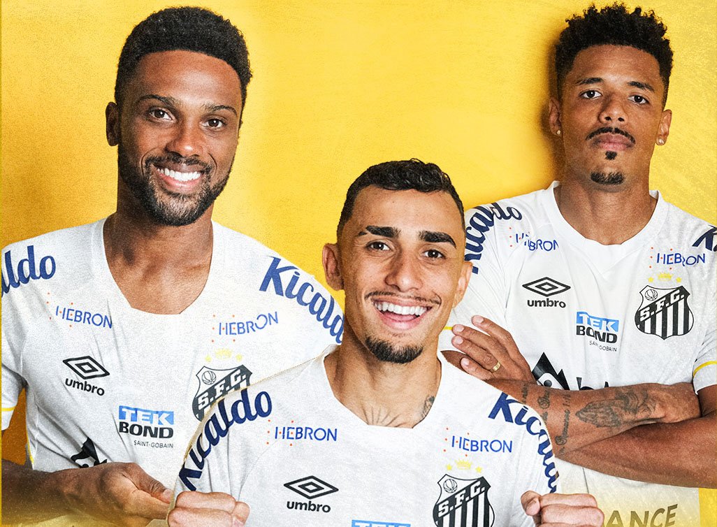 Trio que veio do Água Santa tem futuro indefinido no Santos (foto: Divulgação/Santos)