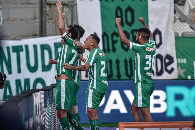 time do juventude comemorando (foto: Foto: Gabriel Tadiotto/Juventude)