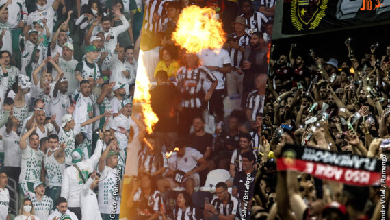 Torcidas de Palmeiras, Botafogo e Flamengo (foto: Reprodução)