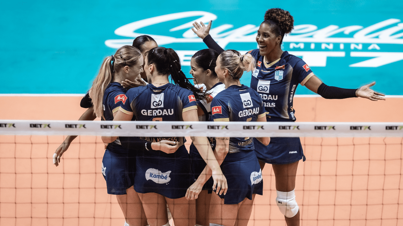 Jogadoras de vôlei do Minas (foto: Hedgard Moraes/MTC)
