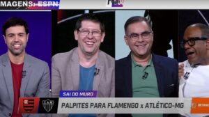 Raphael Prates, Celso Unzelte, Eugênio Leal e Abel Neto apostam no placar de Flamengo x Atlético - Crédito: 