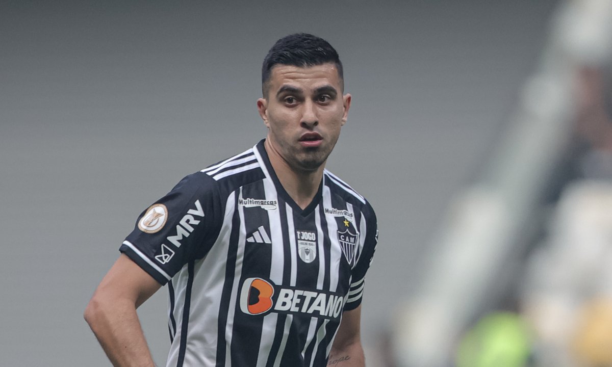 Battaglia em jogo pelo Atlético (foto: Pedro Souza/Atlético)