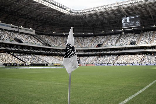 Bandeirinha do Atlético na Arena MRV (foto: Pedro Souza/Atlético)