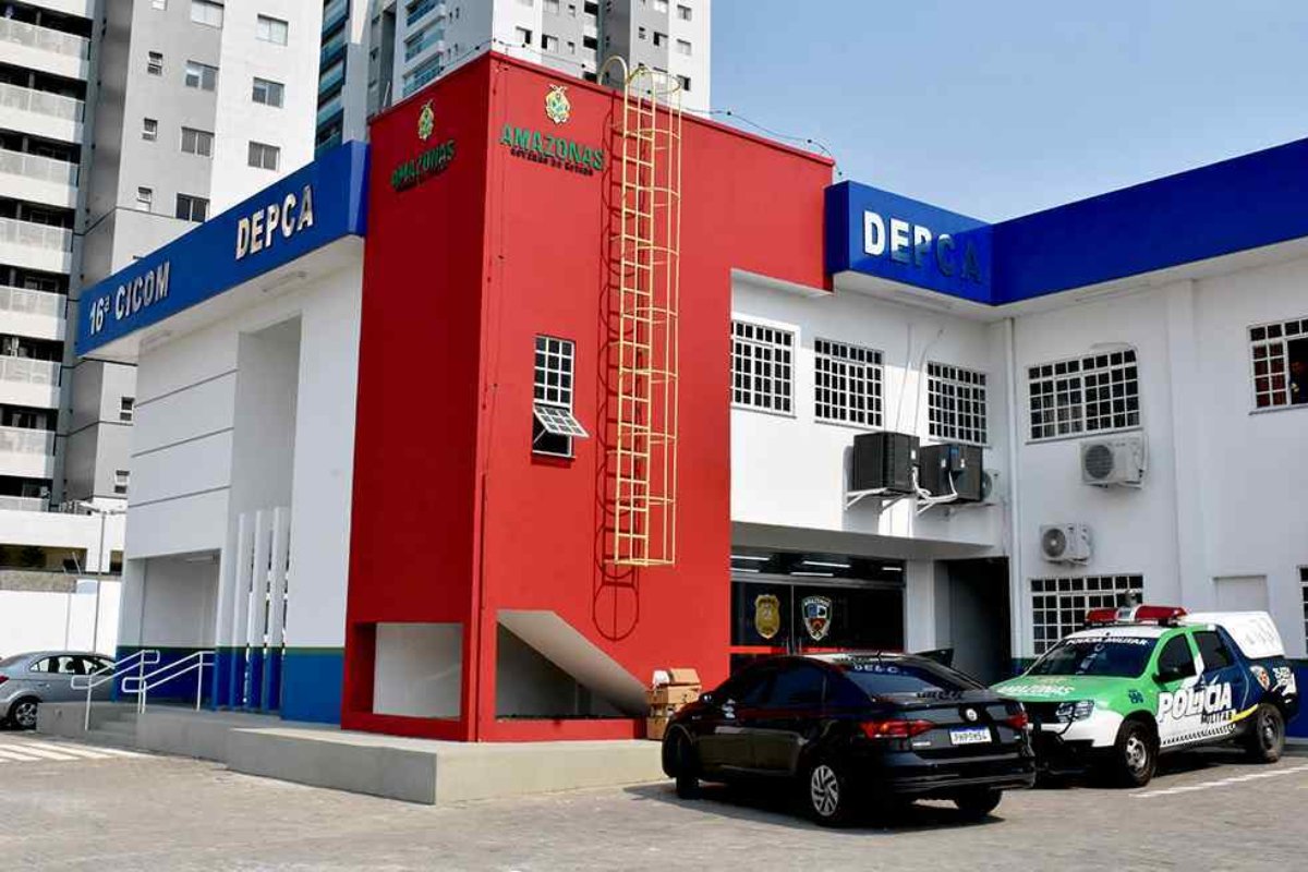Fachada da Delegacia Especializada de Proteção à Criança e Adolescente (Depca) do Amazonas (foto: Reprodução)