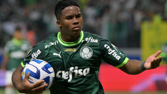 Endrick, do Palmeiras (foto: AFP)