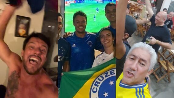 Ex-jogadores do Cruzeiro vão à loucura com vitória sobre o Goiás (foto: Reprodução)